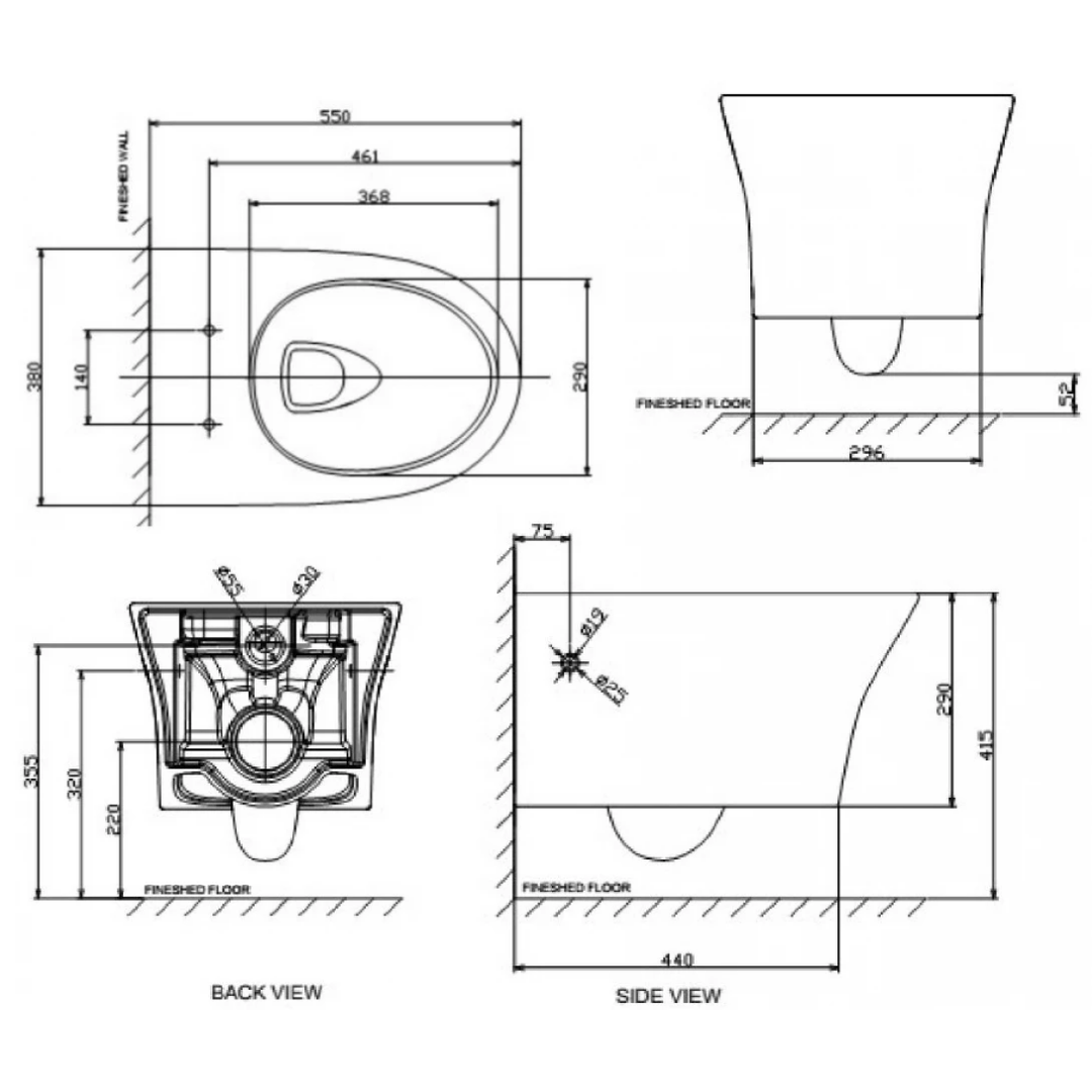 Bồn Cầu Treo Tường American Standard WP-2140 Nắp Êm WP-C119
