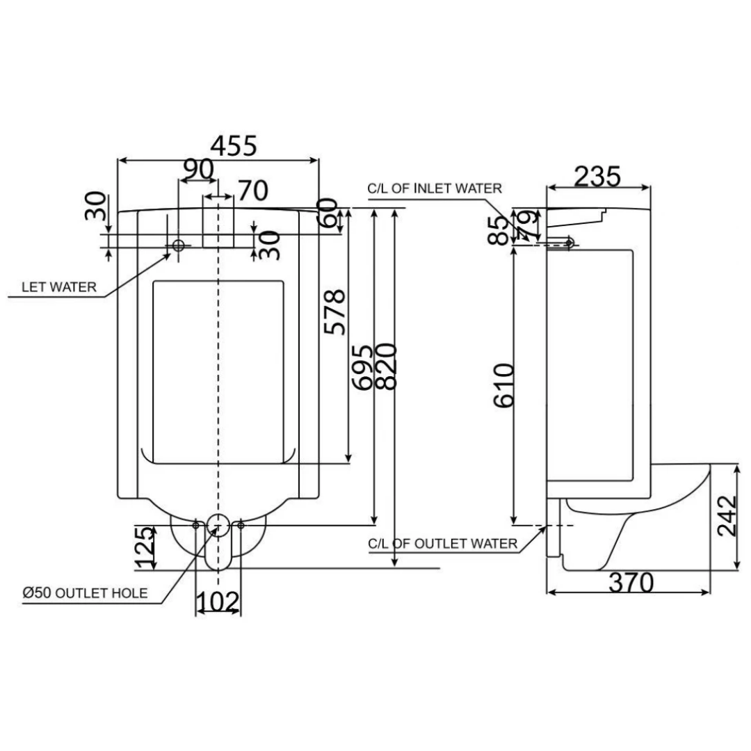 Bồn Tiểu Nam American Standard WP-6506 Cảm Ứng