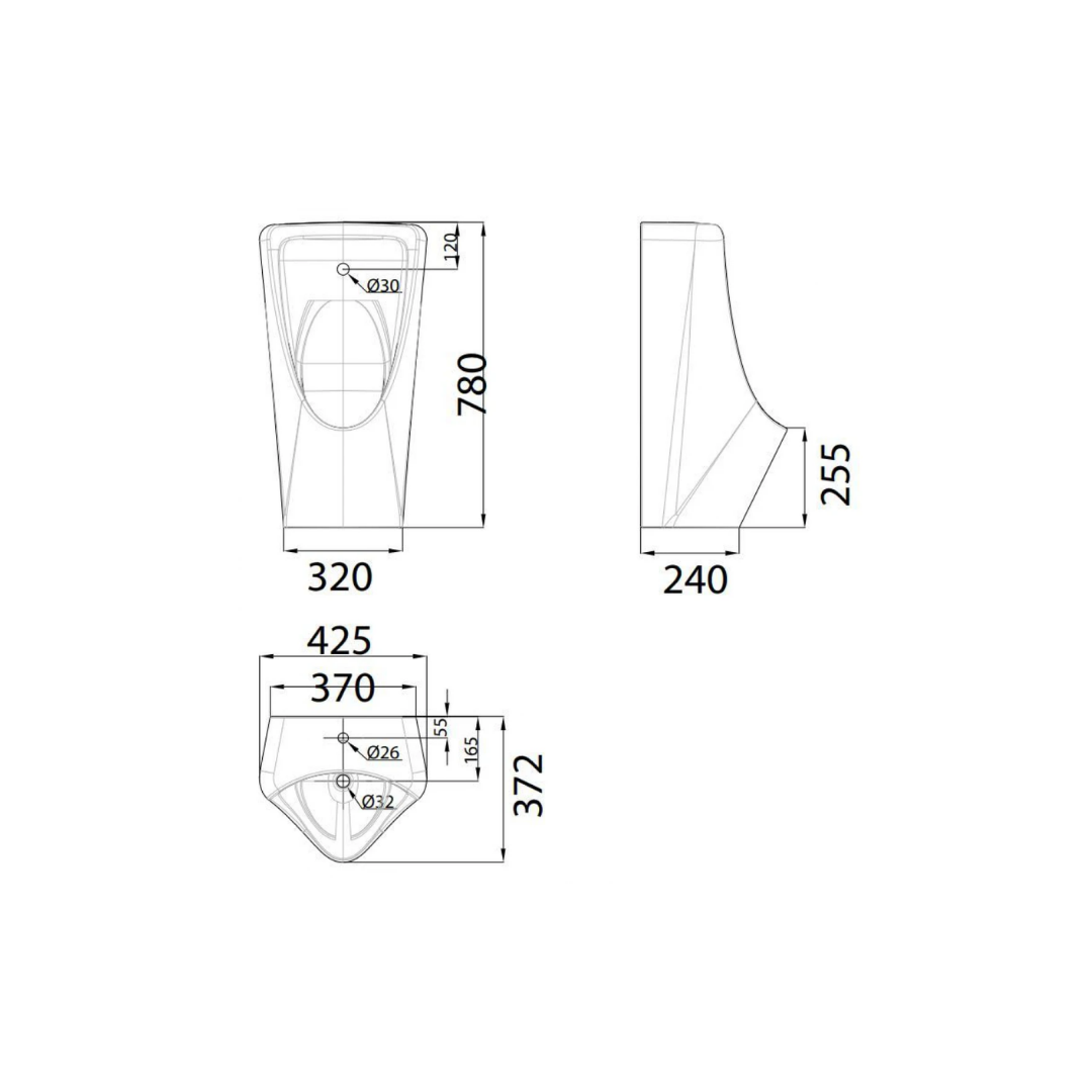 Bồn Tiểu Nam American Standard WP-6519DC Treo Tường Cảm Ứng