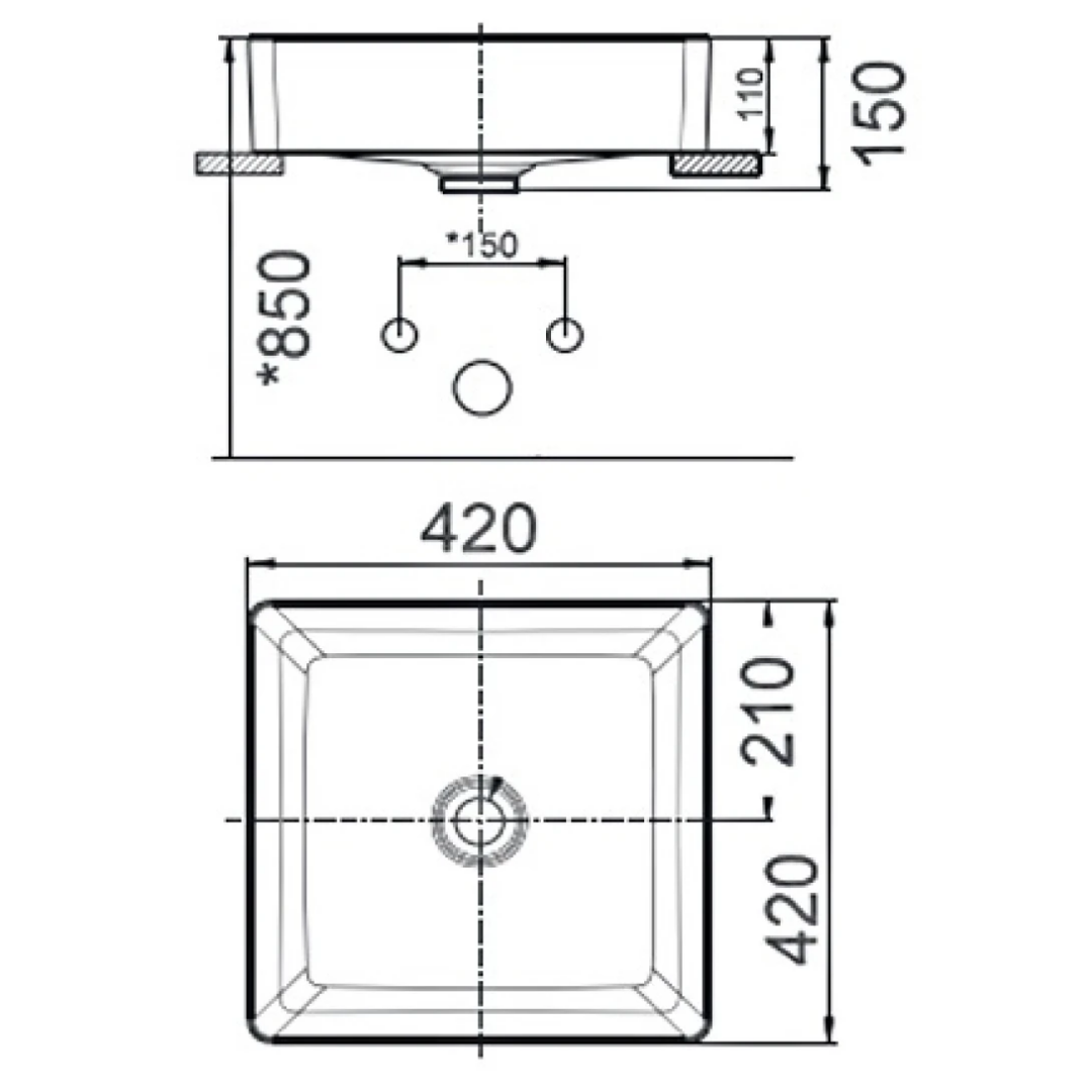Chậu Lavabo Đặt Bàn American Standard WP-F411