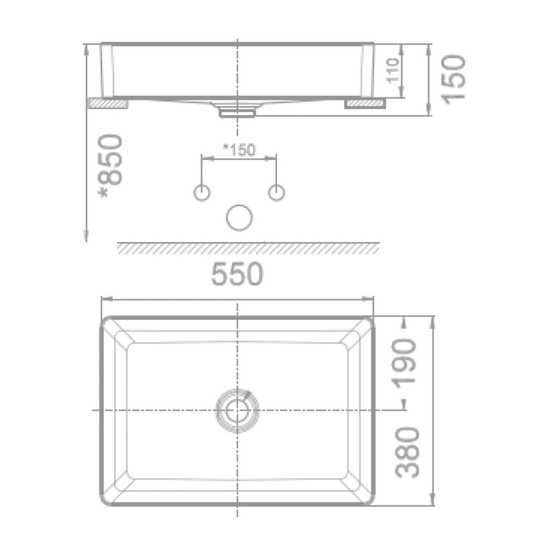 Chậu Lavabo Đặt Bàn American Standard WP-F412
