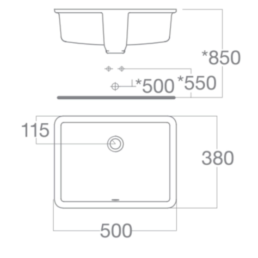 Chậu Lavabo Âm Bàn American Standard WP-F514