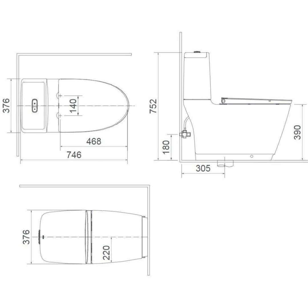 Bồn Cầu Nắp Điện Tử INAX AC-832/CW-KA22AVN