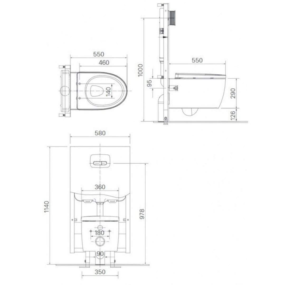 Bồn Cầu Nắp Rửa Cơ INAX AC-952/CW-S32VN