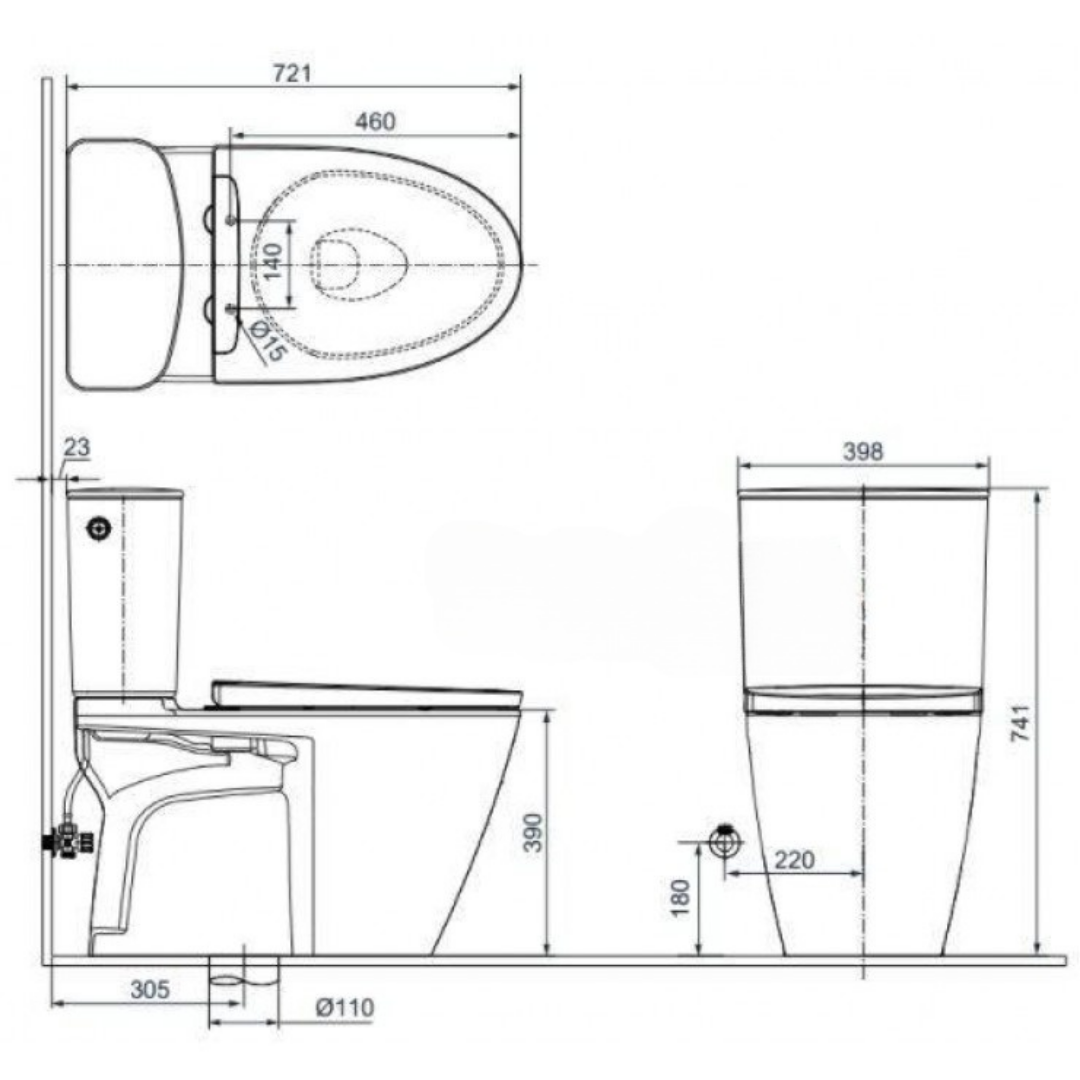 Bồn Cầu Nắp Rửa Cơ INAX ACT-602/CW-S32VN