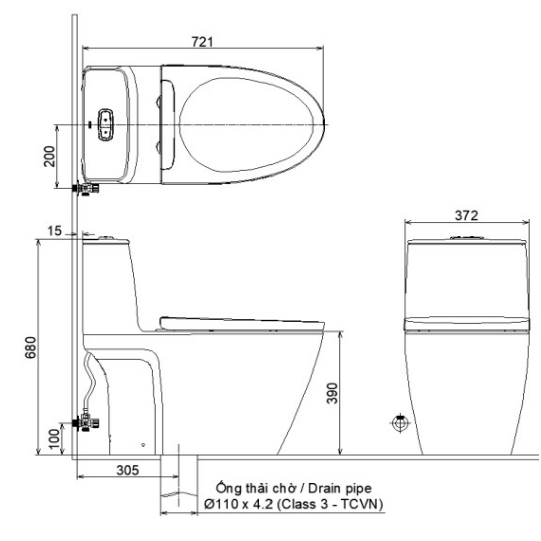 Bồn Cầu Nắp Điện Tử INAX ACT-902/CW-H17VN Cảm Ứng