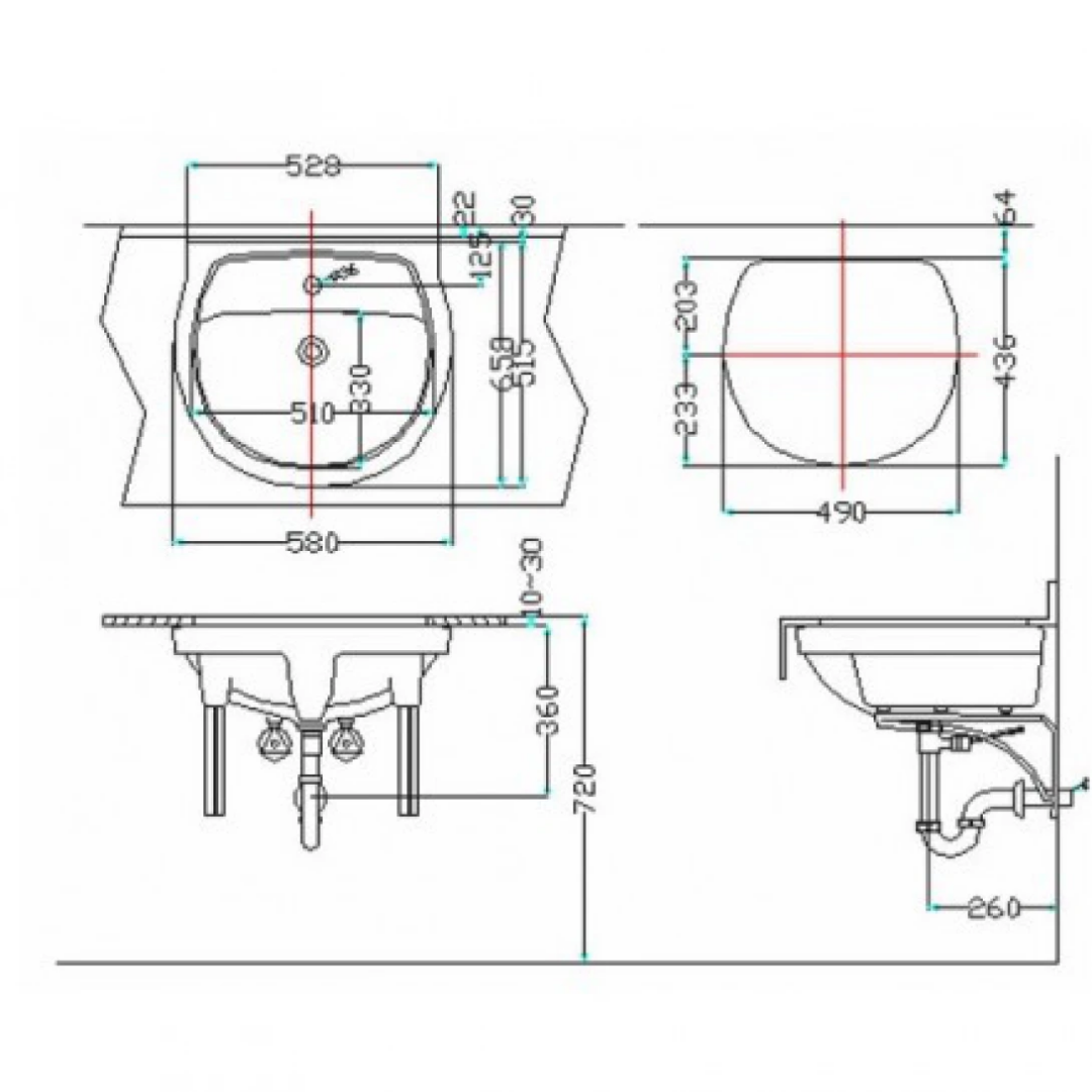 Chậu Lavabo Âm Bàn INAX AL-2094VEC AquaCeramic