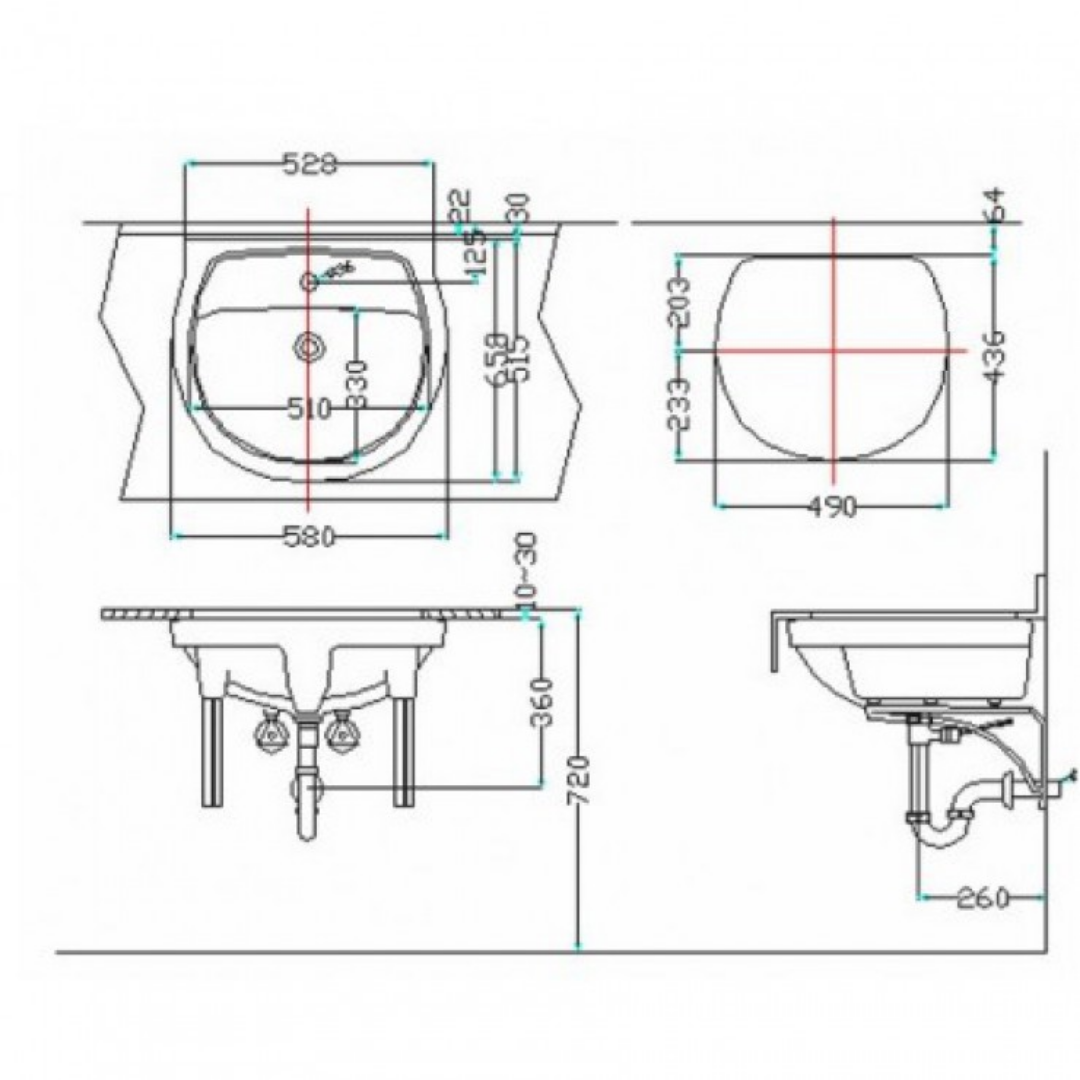 Chậu Lavabo Âm Bàn INAX AL-2094VFC AquaCeramic