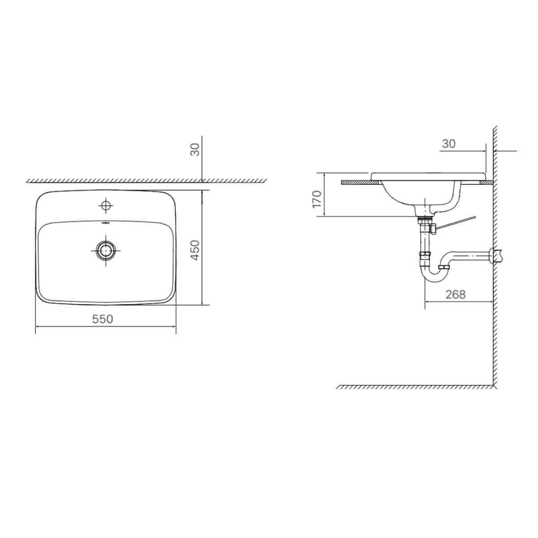 Chậu Lavabo Đặt Bàn INAX AL-2398V AquaCeramic