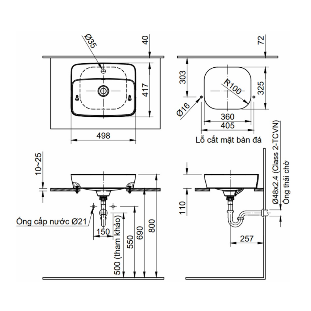 Chậu Lavabo Đặt Bàn INAX AL-286VFC AquaCeramic