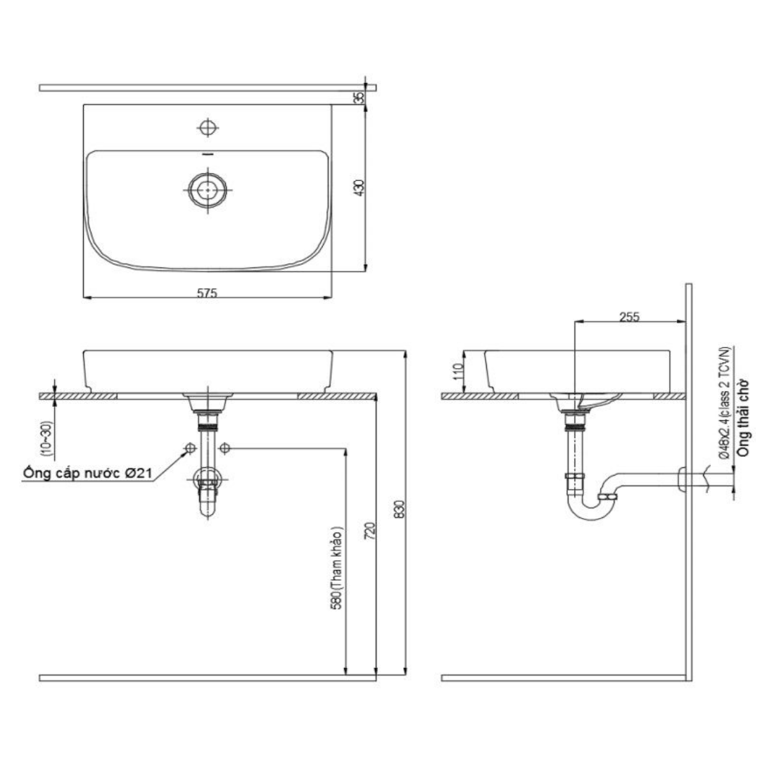 Chậu Lavabo Đặt Bàn INAX AL-632VEC Aqua Ceramic