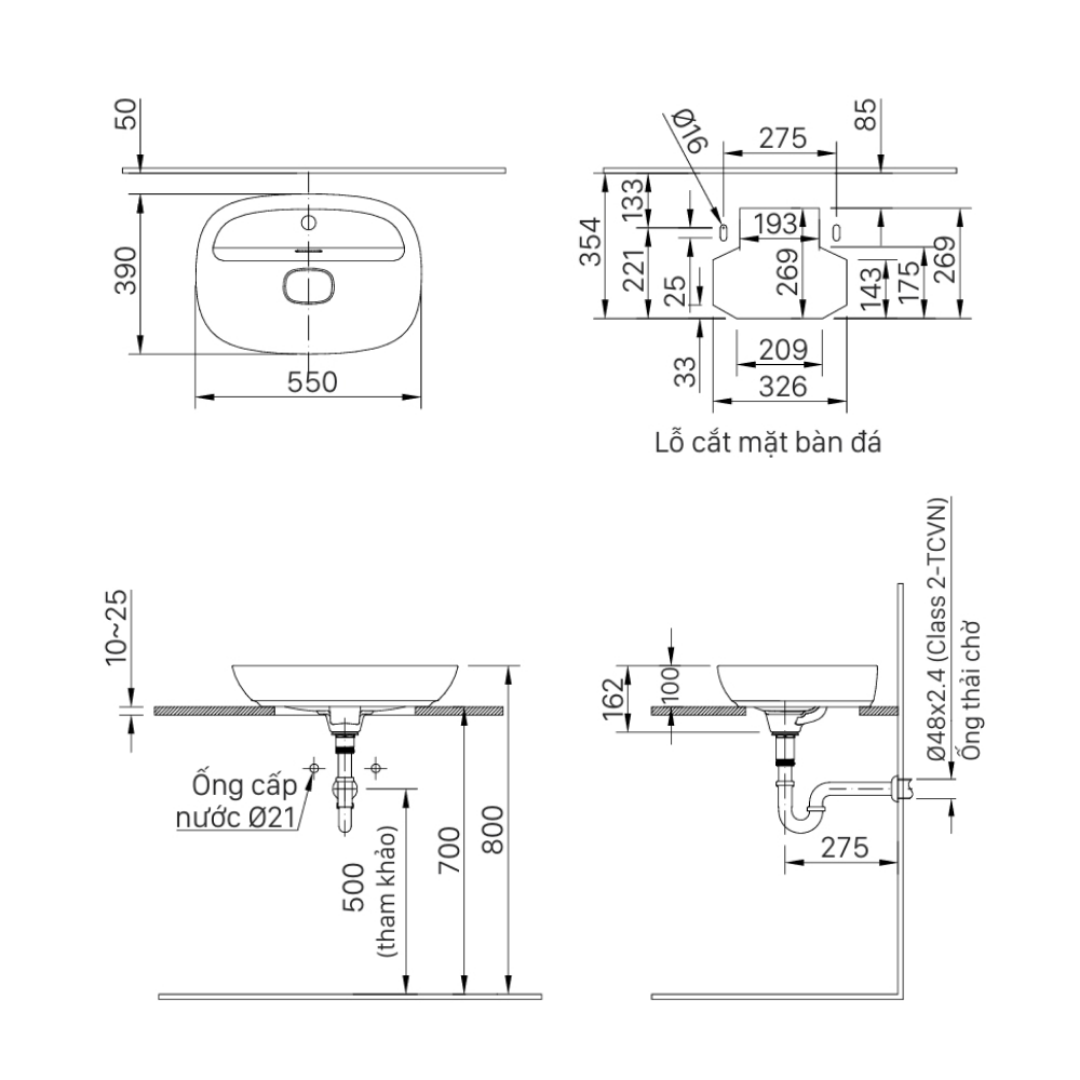 Chậu Lavabo Đặt Bàn INAX AL-662V AquaCeramic