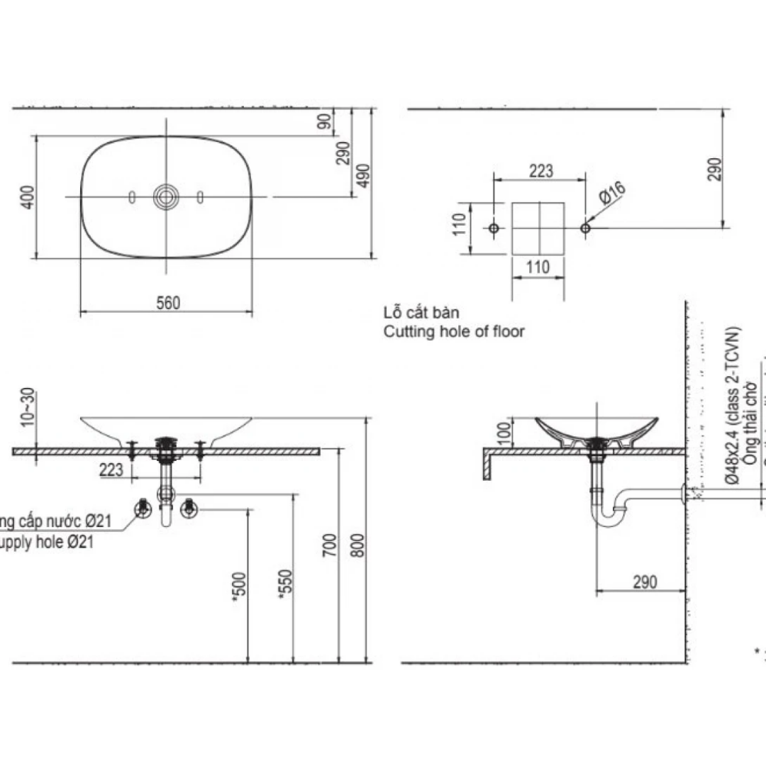Chậu Lavabo Đặt Bàn INAX AL-S620V Aqua Ceramic