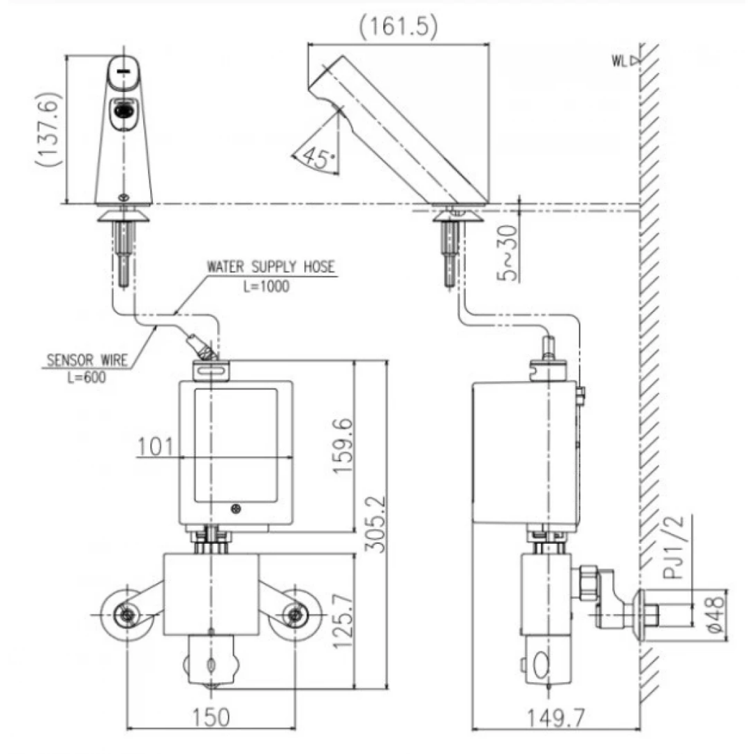 Vòi Cảm Ứng Inax AMV-300K