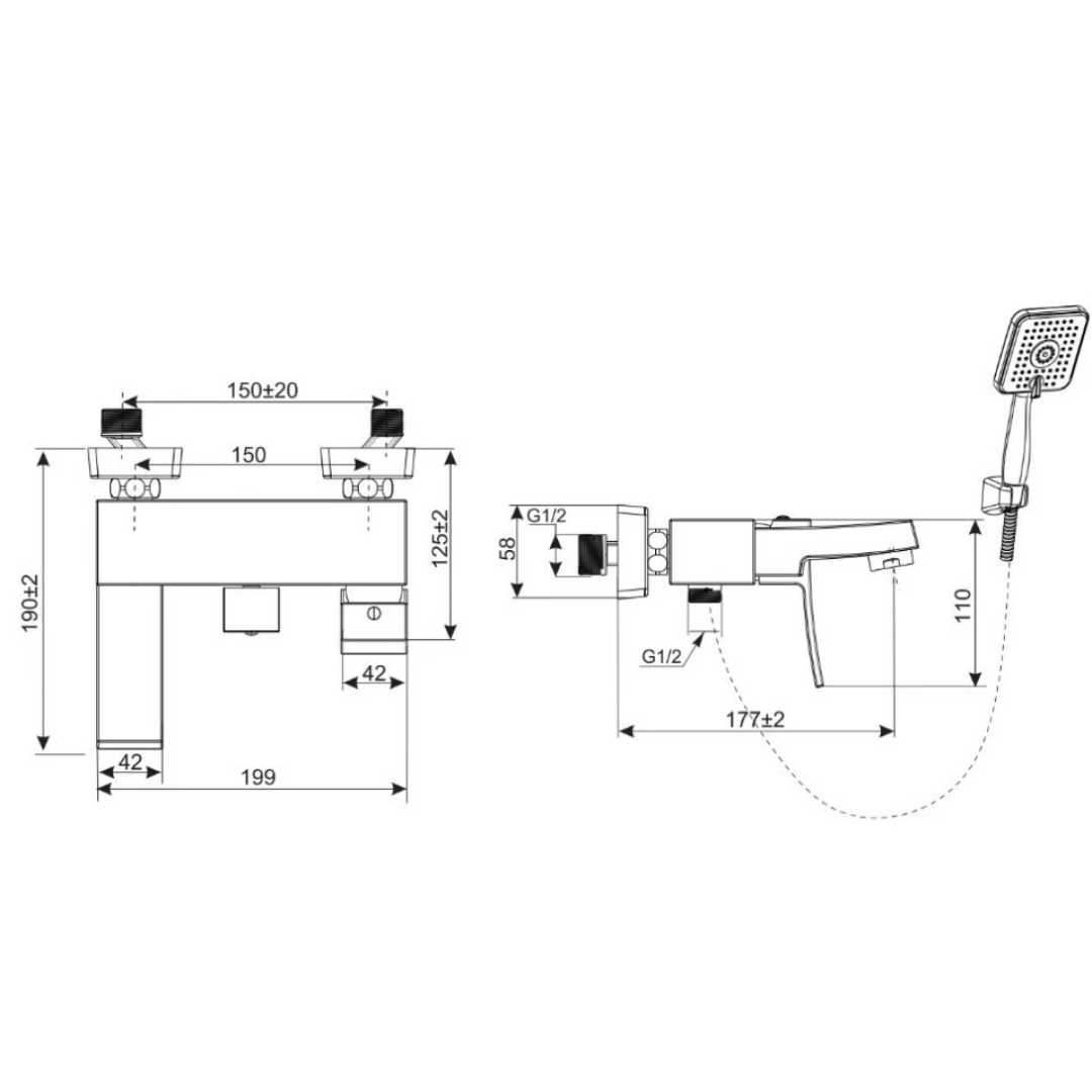 Vòi Sen Tắm Nóng Lạnh INAX BFV-403S