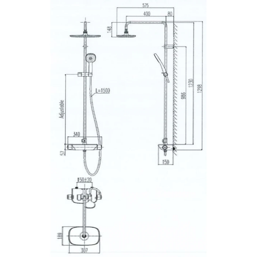 Vòi Sen Tắm Nhiệt Độ INAX BFV-619T