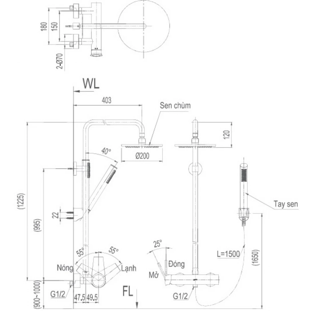 Sen Cây Nóng Lạnh INAX BFV-71S
