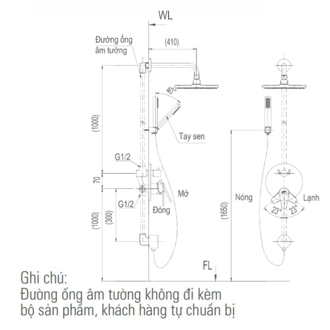 Vòi Sen Tắm Âm Tường INAX BFV-71SEW