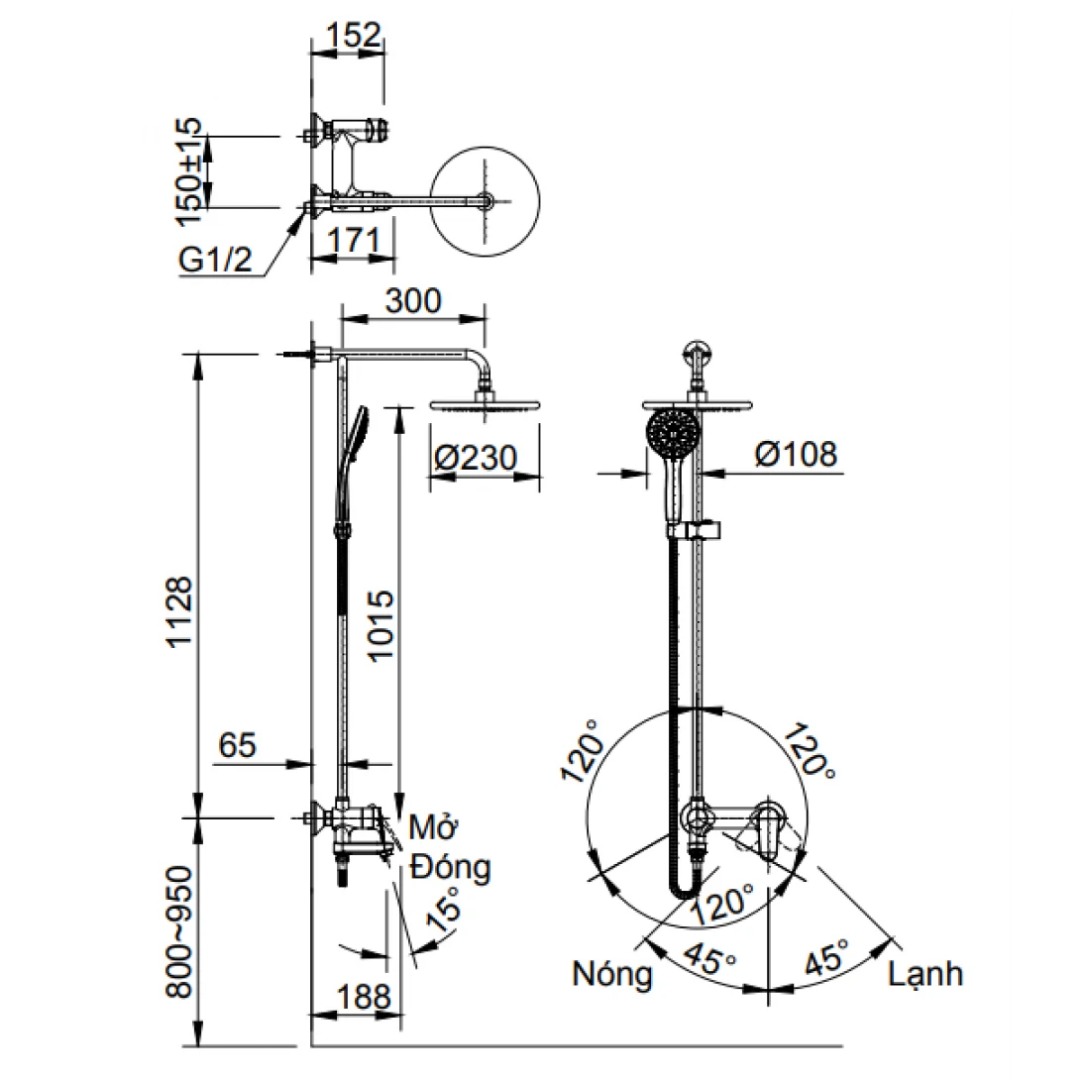 Sen Cây Nóng Lạnh INAX BFV-915S