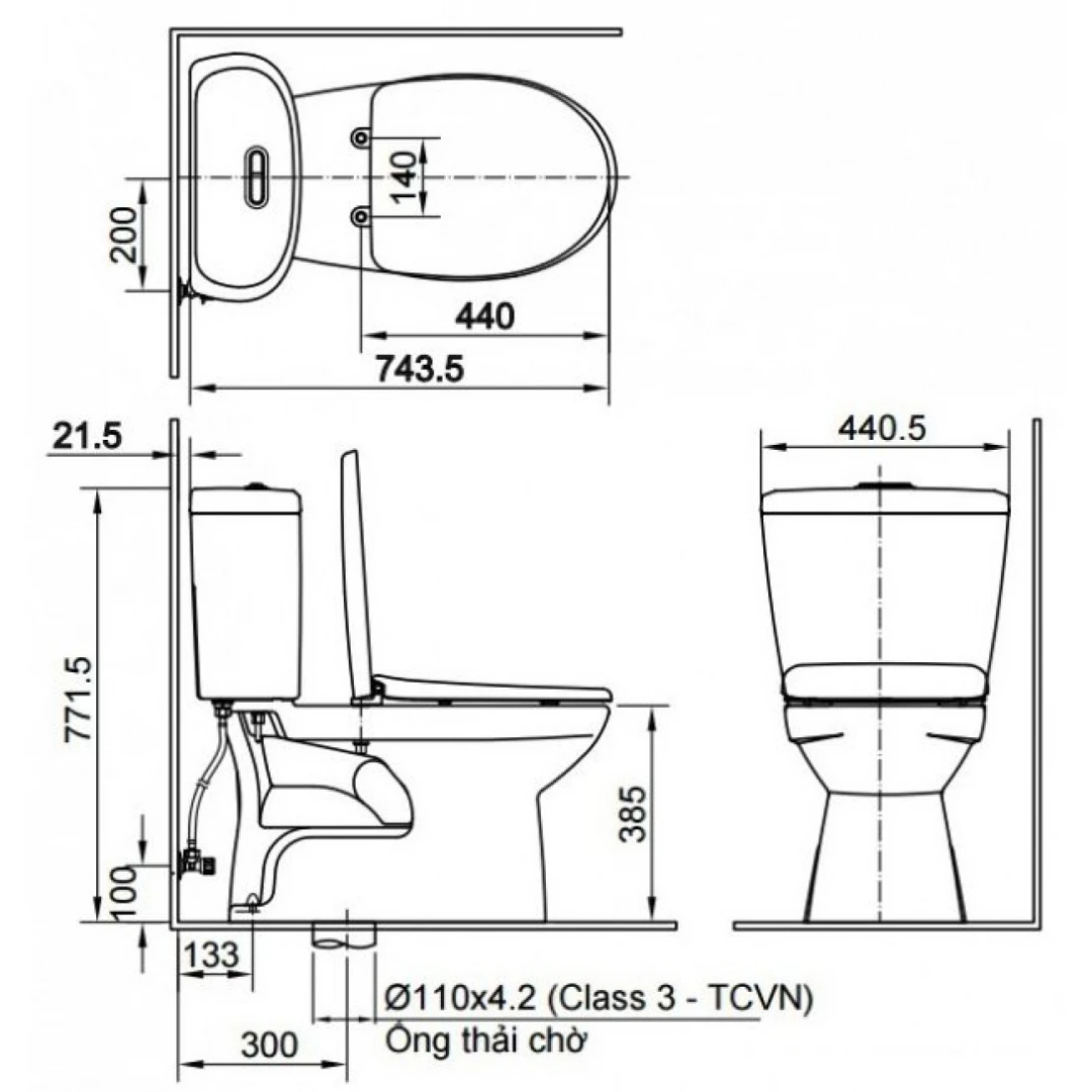 Bồn Cầu Nắp Rửa Cơ INAX C-306A/CW-S15VN
