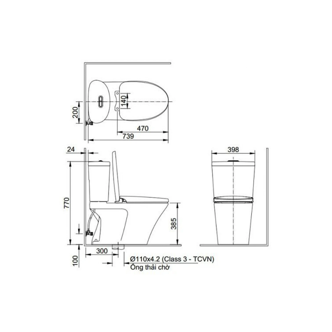 Bồn Cầu Nắp Rửa Cơ INAX AC-700A/CW-S32VN