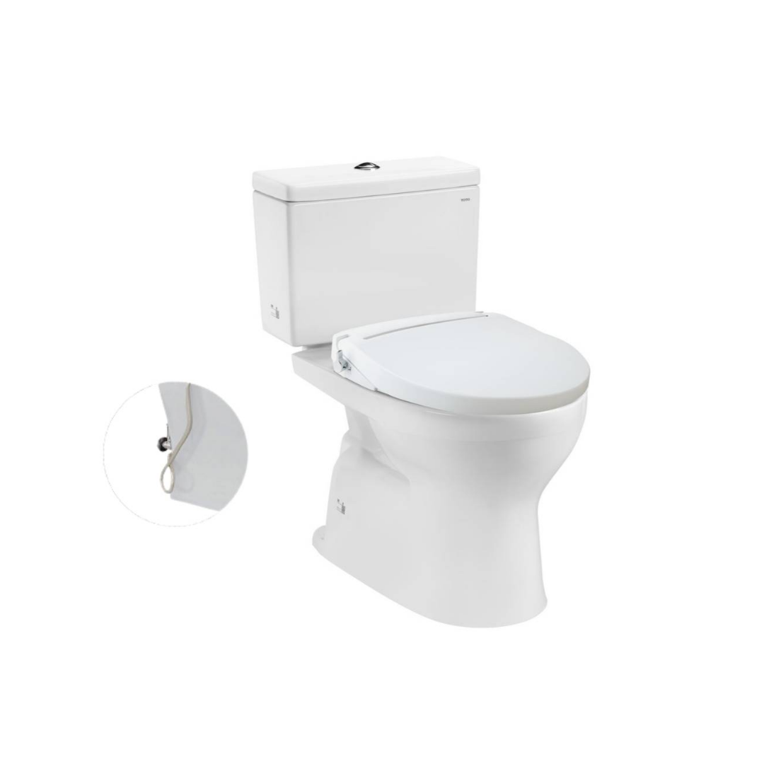 Bồn Cầu 2 Khối TOTO CS302DE2 Nắp Cơ TCW07S