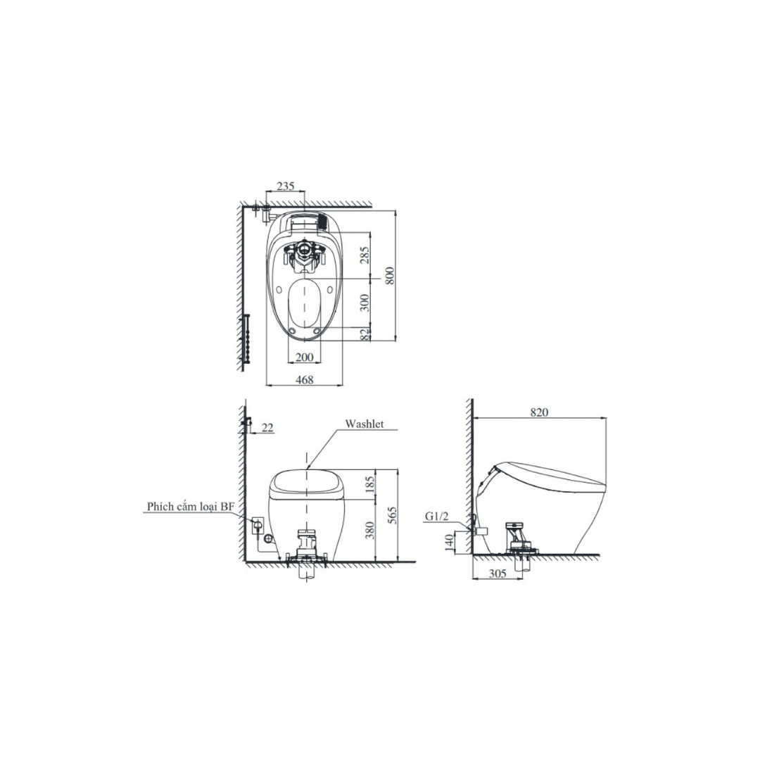 Bồn Cầu Thông Minh TOTO CS900VT/T53P100VR Neorest NX I
