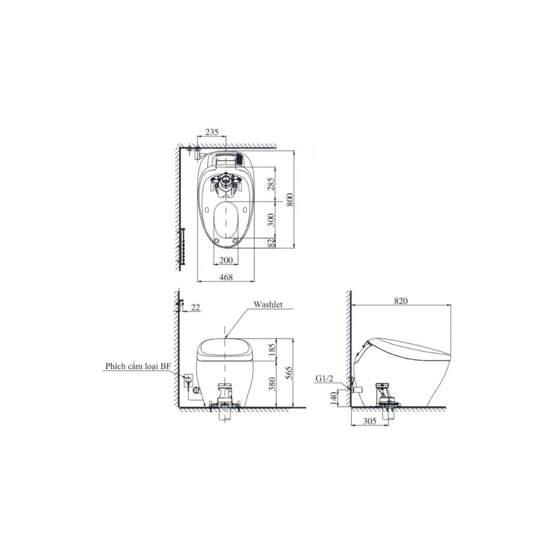 Bồn Cầu Thông Minh TOTO CS901VT/T53P100VR Neorest NX II