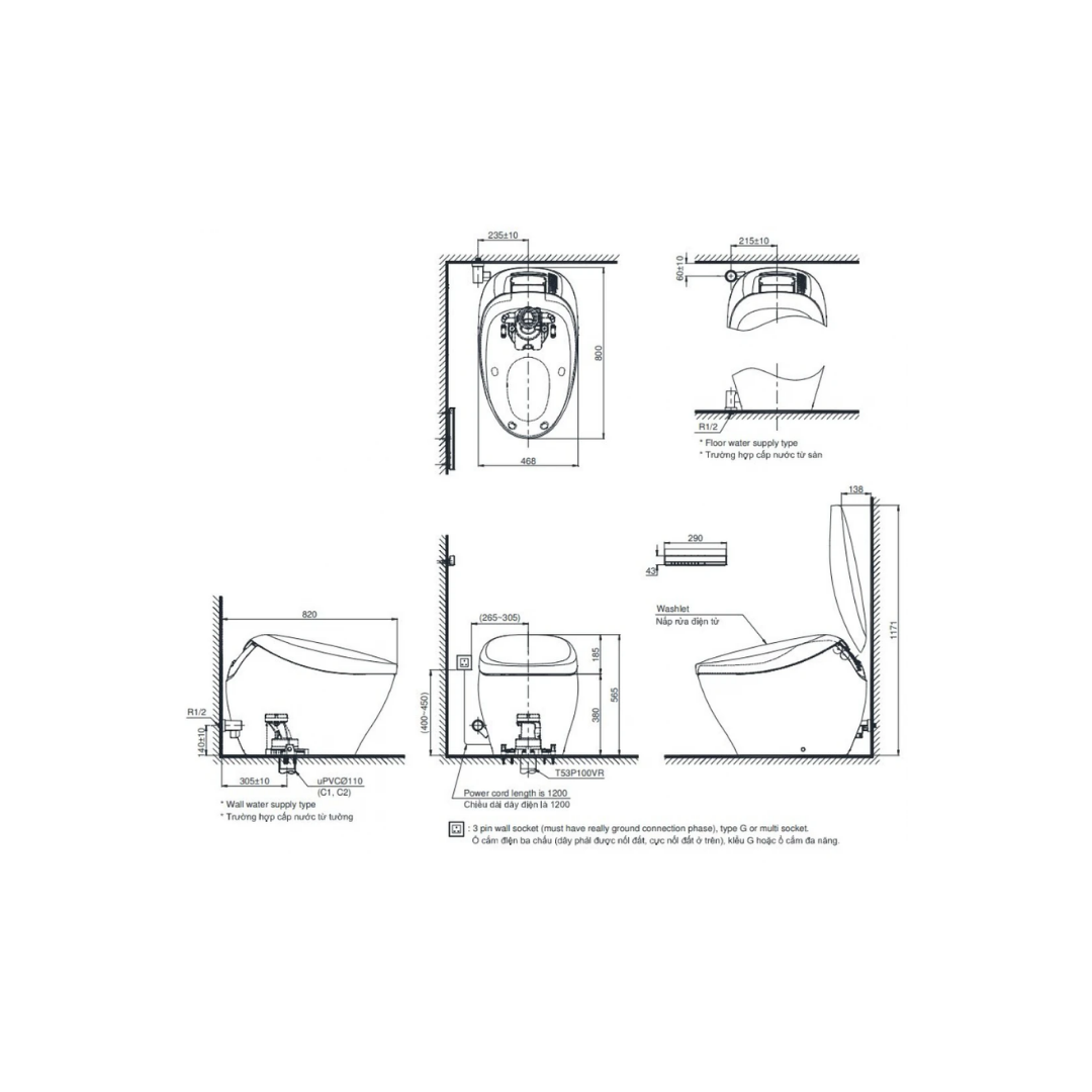Bồn Cầu Thông Minh TOTO CS902VT/T53P100VR NEOREST NX Tự Động