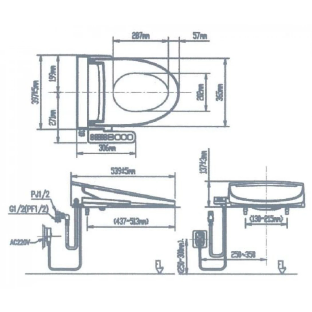 Nắp Bồn Cầu Điện Tử INAX CW-H20VN