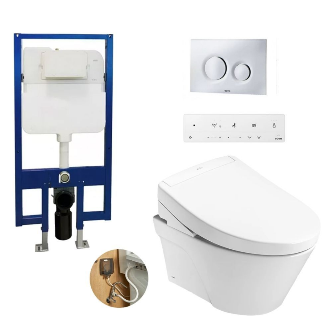 Bồn cầu treo tường nắp rửa điện tử S5 TOTO CW822RA TCF34461GAA WH172A MB174P