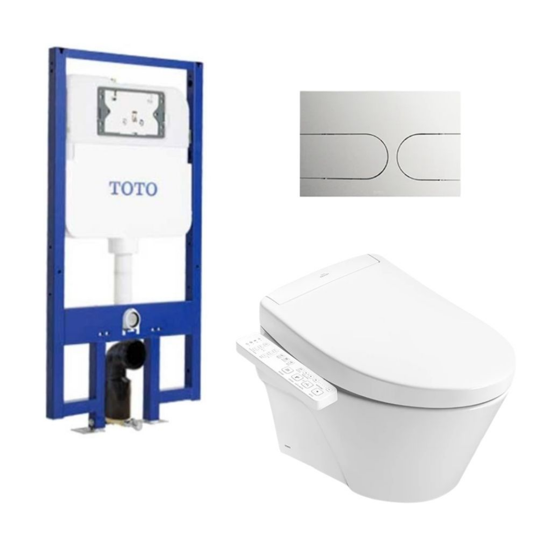 Bồn cầu treo tường nắp rửa điện tử S2 giấu dây TOTO CW822REA TCF33461GAA WH172AT TCA465 MB175M