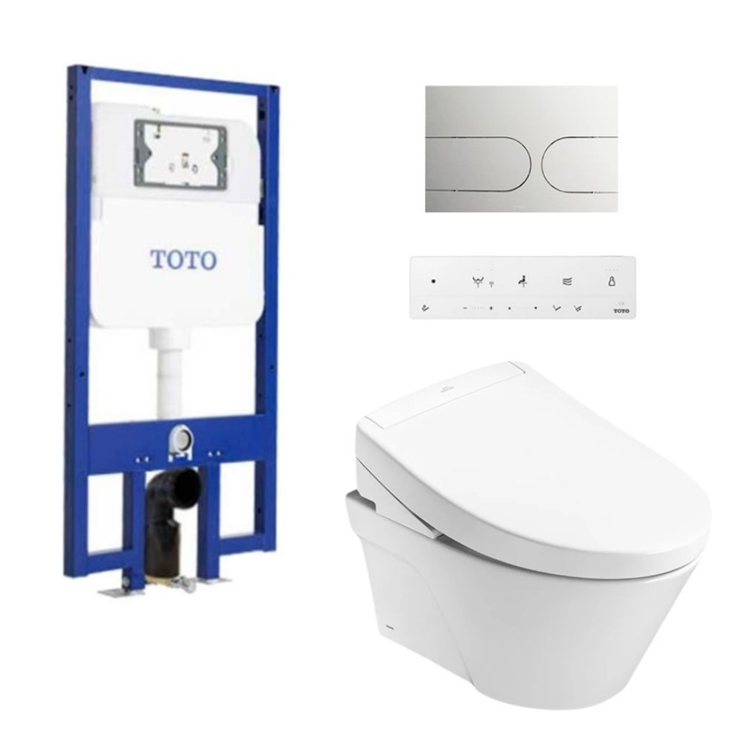Bồn cầu treo tường nắp rửa điện tử S5 giấu dâyTOTO CW822REA TCF34461GAA WH172AT TCA465 MB175M