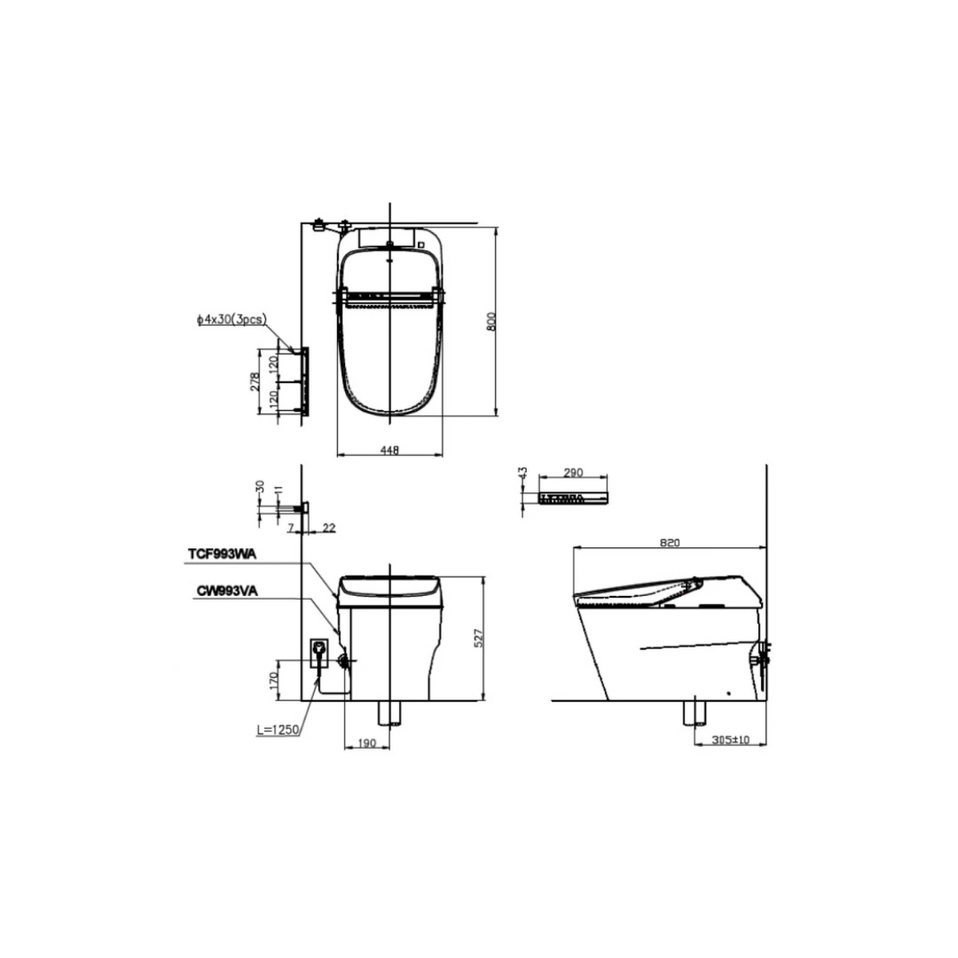 Bồn Cầu Thông Minh TOTO CW993VA/TCF993WA Neorest XH II