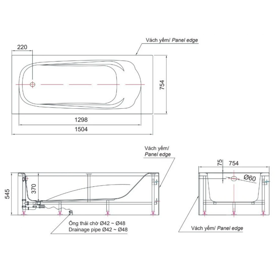 Bồn Tắm INAX FBV-1502SR