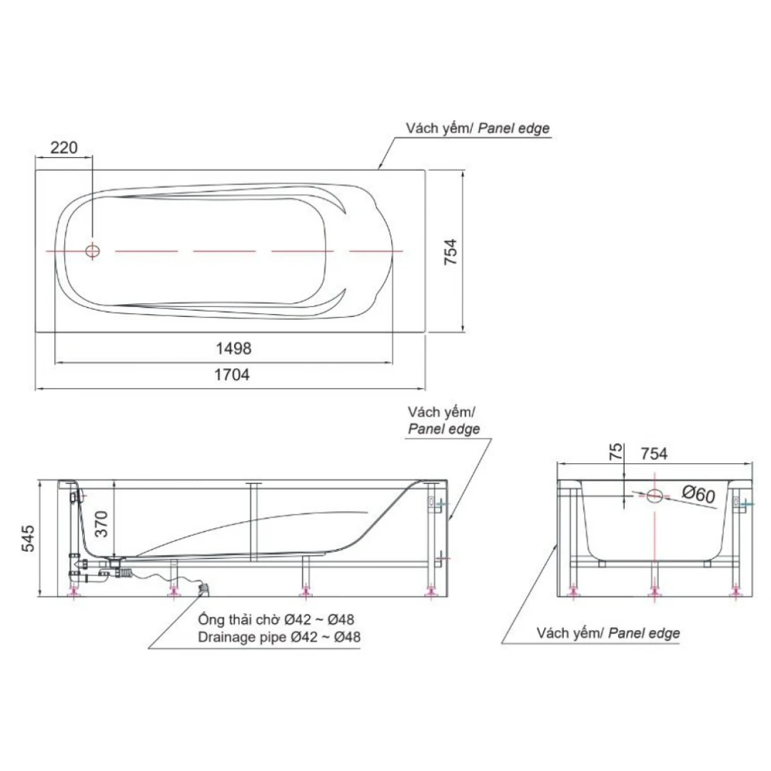 Bồn Tắm INAX FBV-1702SR