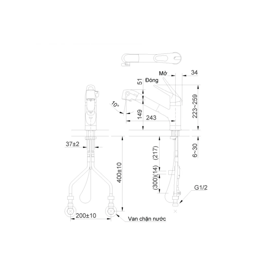 Vòi Lavabo Nóng Lạnh INAX JF-AB466SYX(JW)