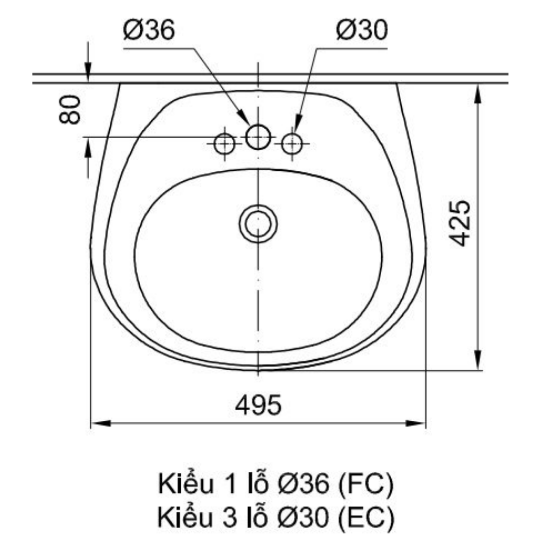 Chậu Lavabo Treo Tường INAX L-284VFC
