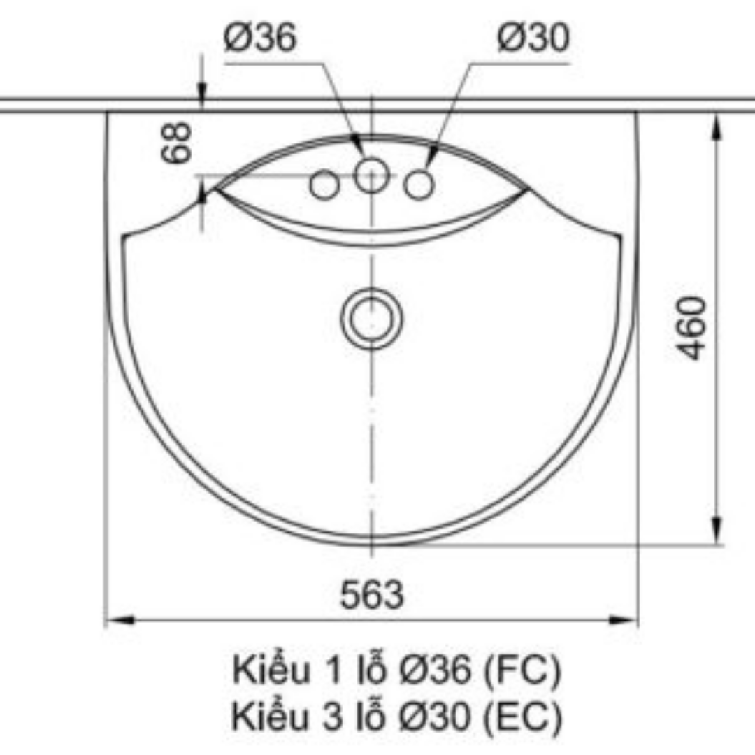 Chậu Lavabo Treo Tường INAX L-288VEC