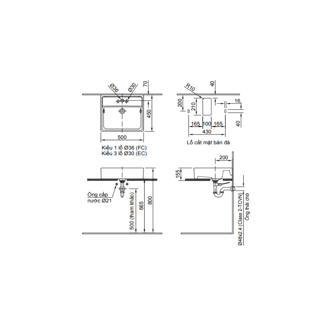 Chậu Lavabo Đặt Bàn INAX L-293VEC