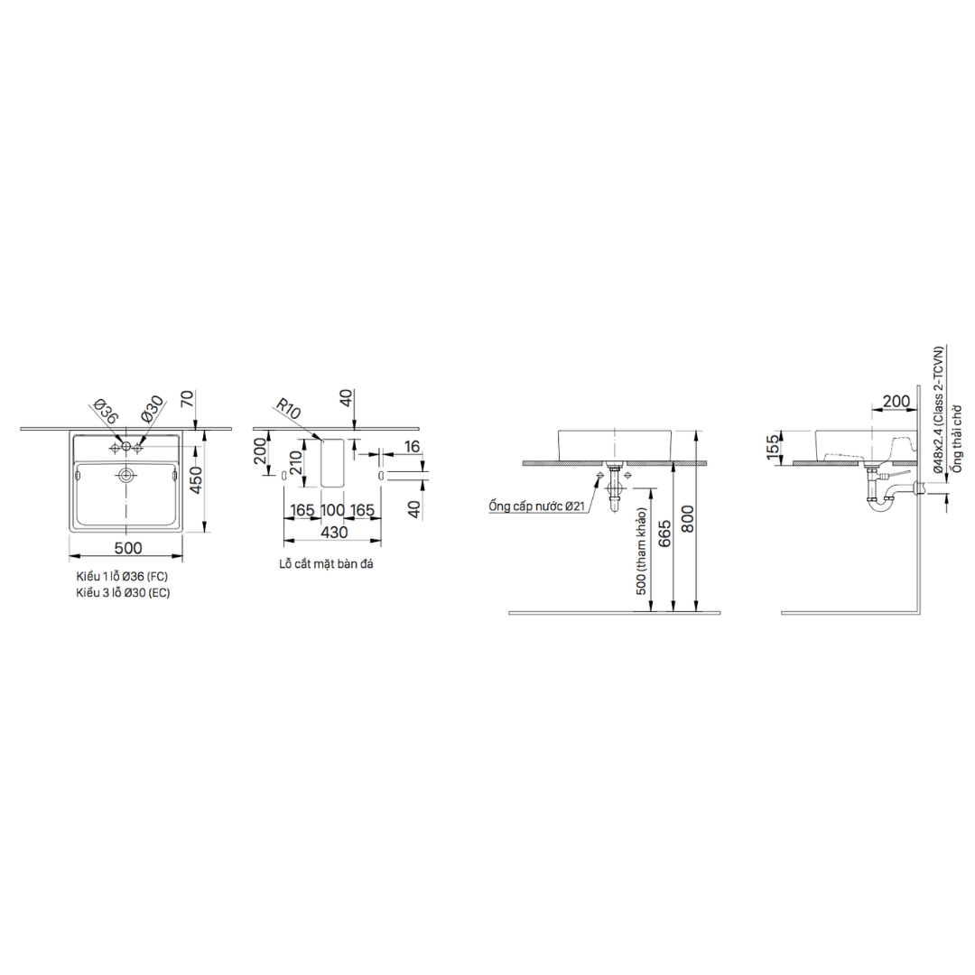 Chậu Lavabo Đặt Bàn INAX L-293VFC