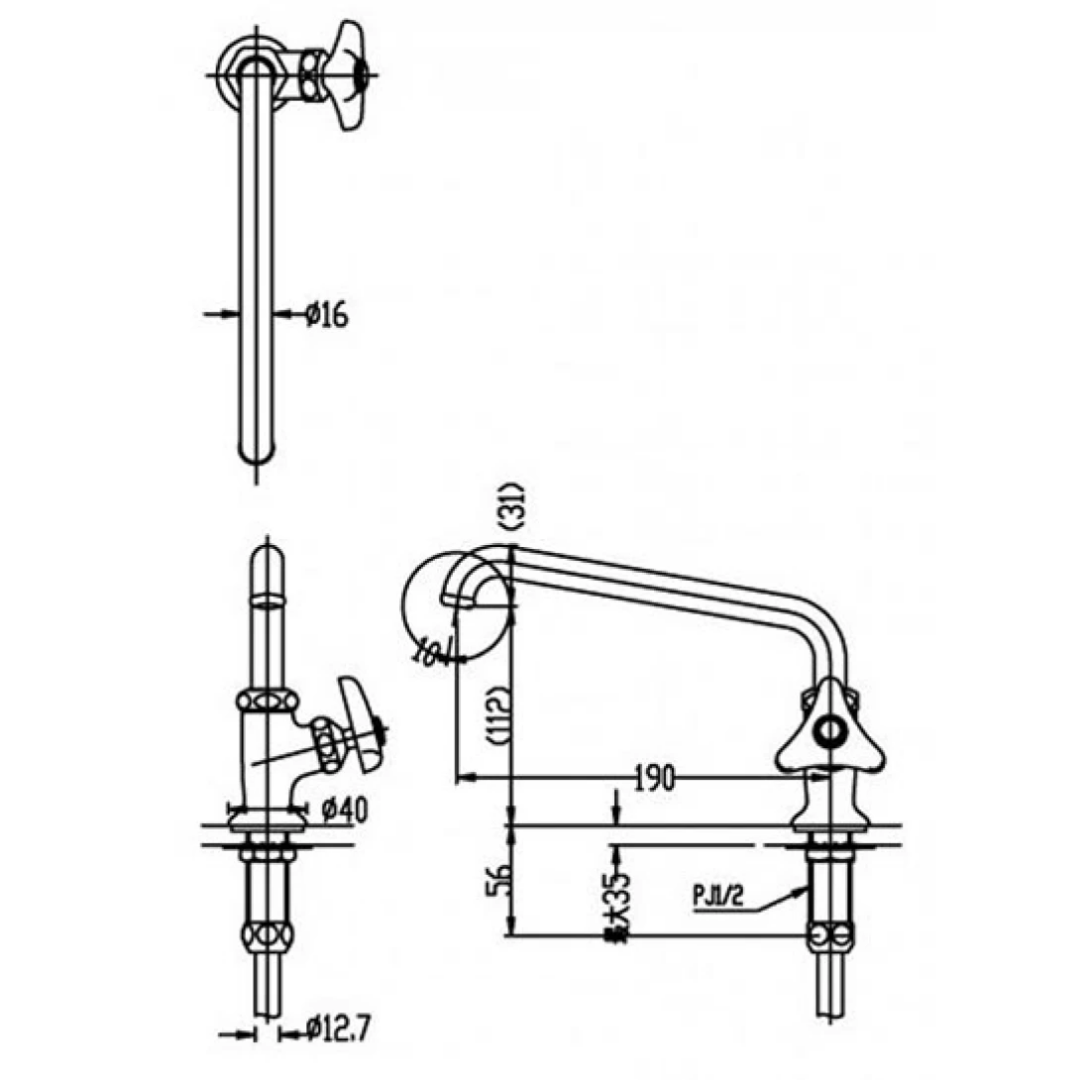 Vòi Lavabo Lạnh INAX LF-14-13