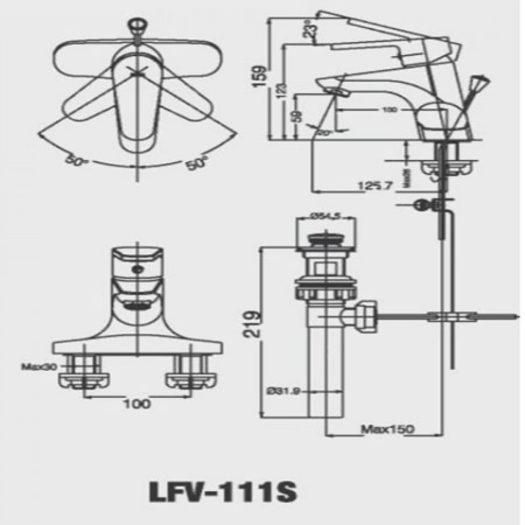 Vòi Lavabo Nóng Lạnh INAX LFV-111S