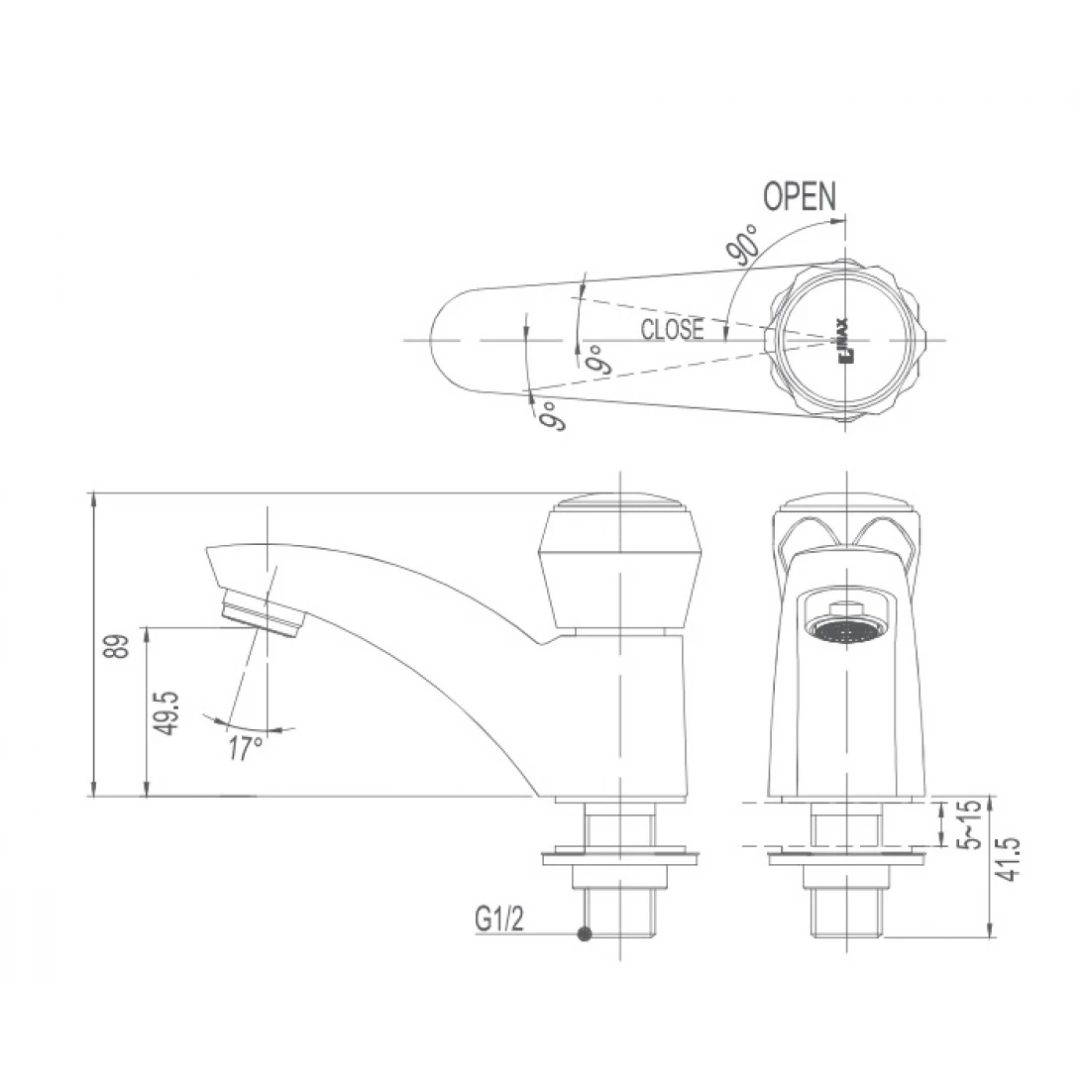 Vòi Lavabo Lạnh INAX LFV-12A