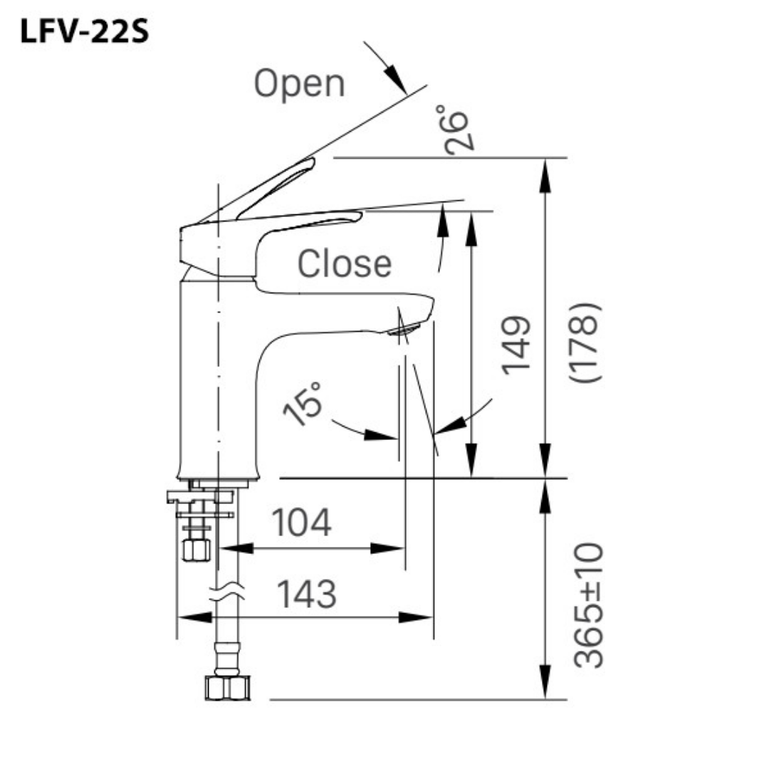 Vòi Lavabo Nóng Lạnh INAX LFV-22S