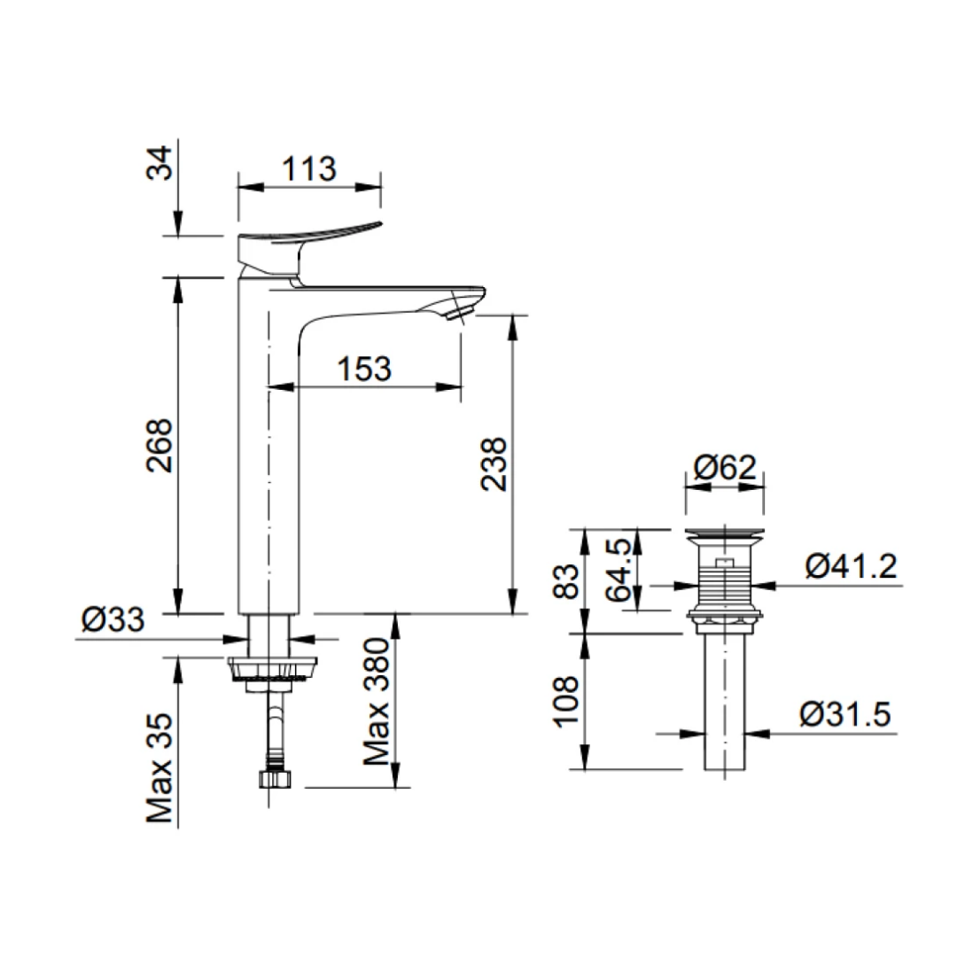 Vòi Lavabo Cổ Cao INAX LFV-502SH