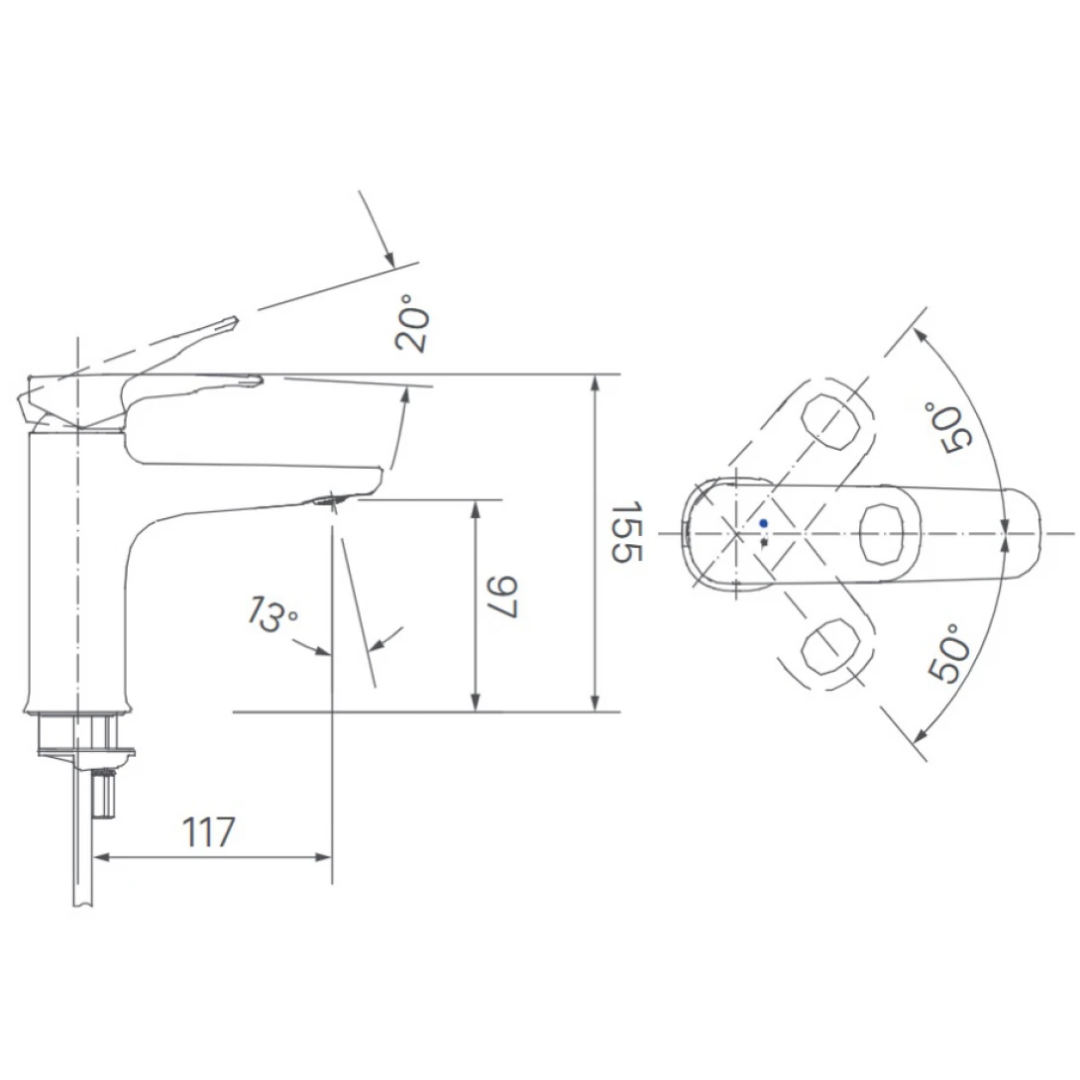 Vòi Lavabo Nóng Lạnh INAX LFV-652S