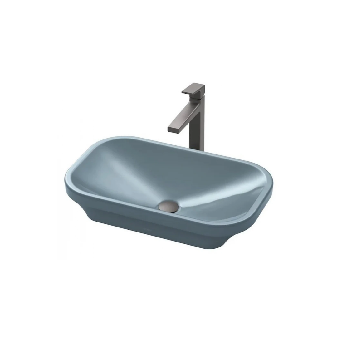 Chậu Rửa Lavabo TOTO LW630JDW/F#ASB Đặt Bàn Xanh Tro