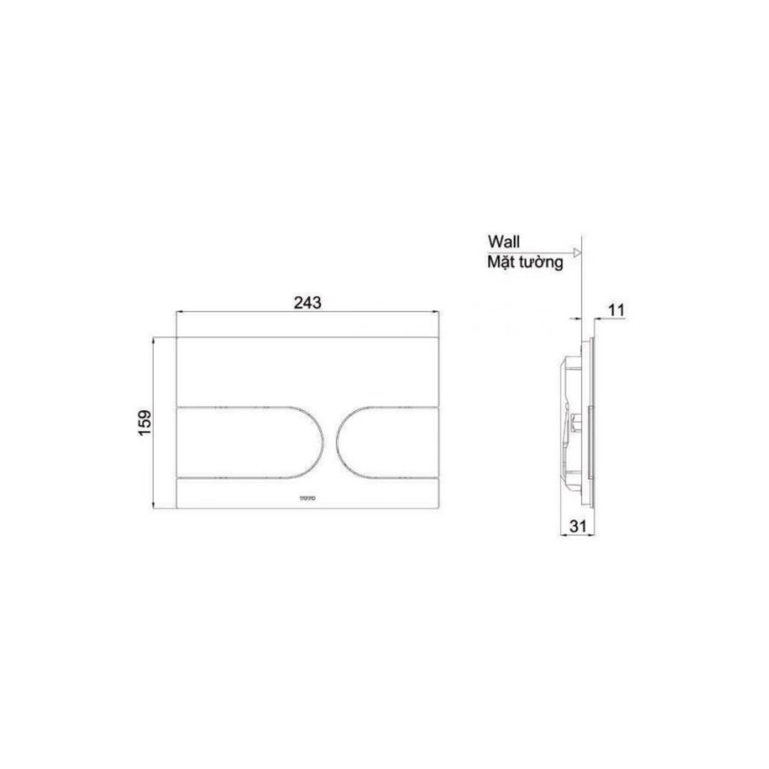 Nắp Đậy Nút Nhấn Xả TOTO MB175M