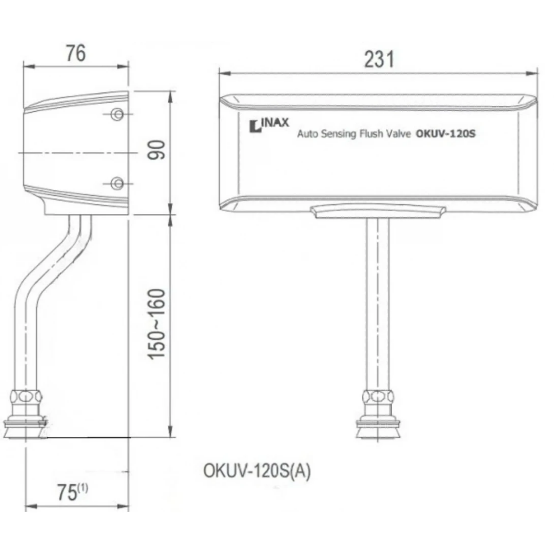 Van Xả Tiểu Cảm Ứng INAX OKUV-120S(A)